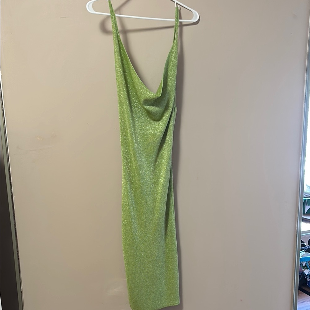 Super down Elegant Green Dress